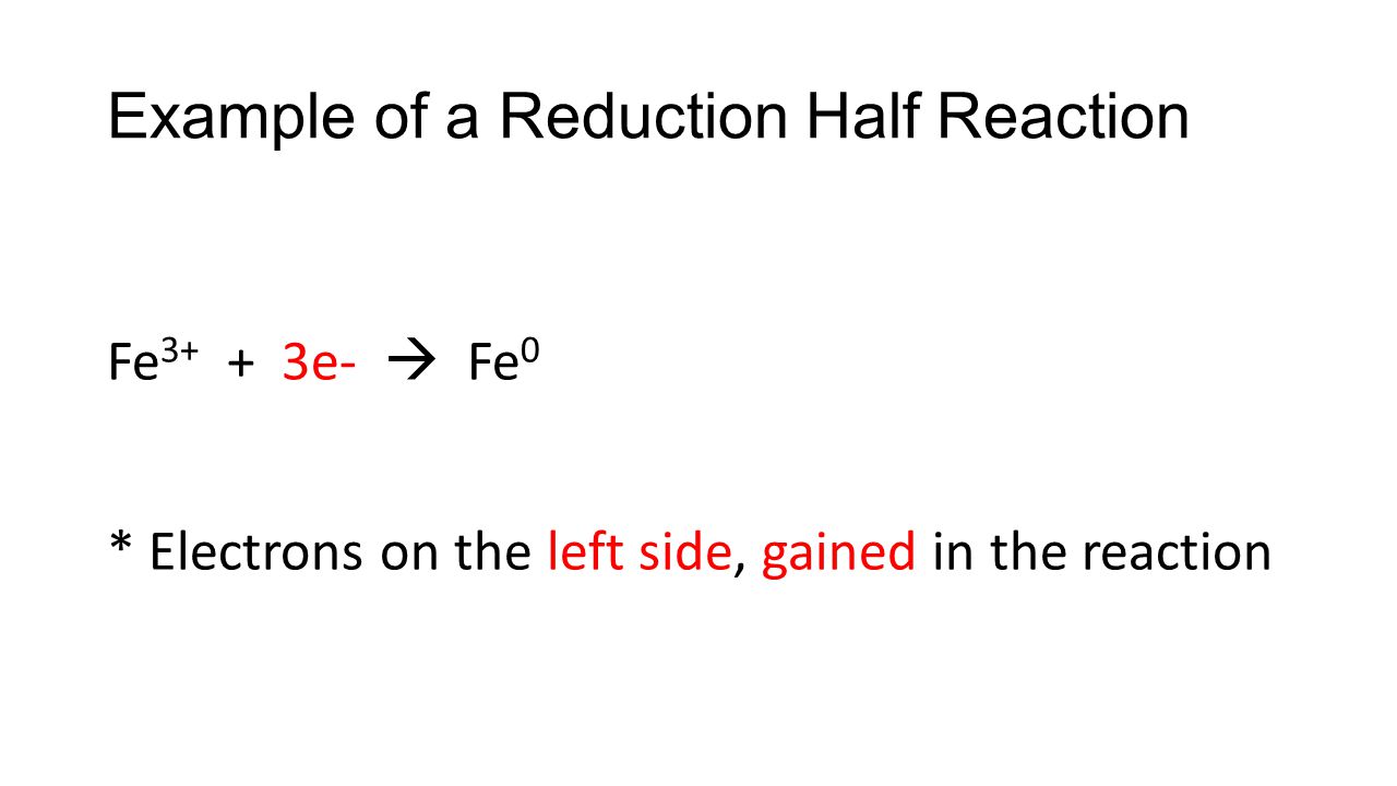 write a reduction half reaction of i2